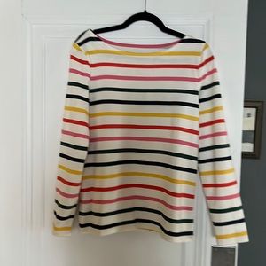 Talbots Cotton long sleeved T striped multi color size M